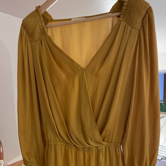Golden Yellow Silk Shirt - Picture 1 of 8